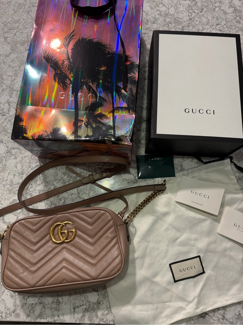Gucci Marmont Small Matelasse Shoulder Bag